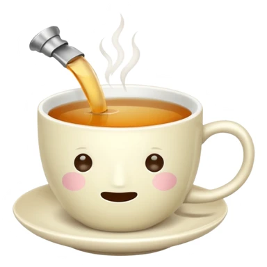 simple cup of tea with ginger root with no face sticker