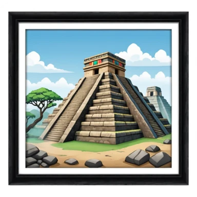 mayan ruins mexico sticker