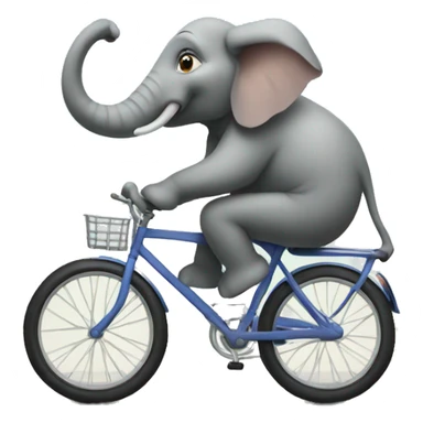 Elephant riding a  bike  sticker