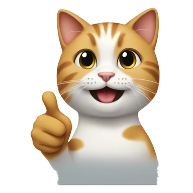 Cat thumbsup sticker