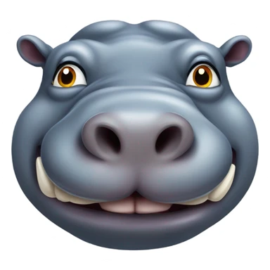 Fat hippo with gap teeth sticker