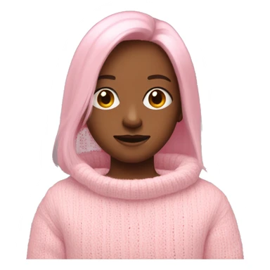 White cute little can in a pastel pink sweater sticker