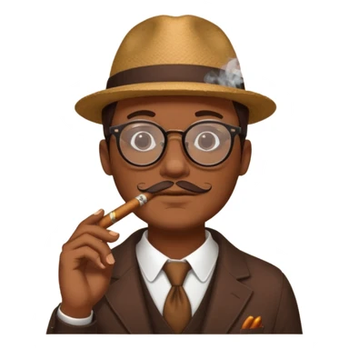 bold guy in glasses and cigar sticker