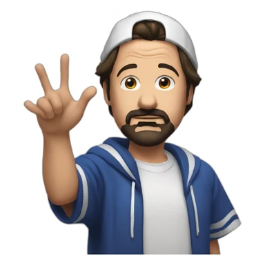 Kevin Smith Say hello whit his hand sticker