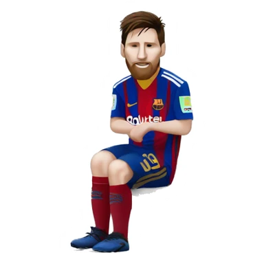 Messi assis devant un âne  sticker