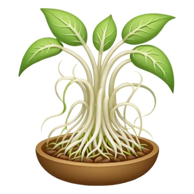 Bean sprouts laid out sticker