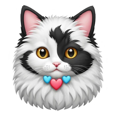 Black and white kitten sticker