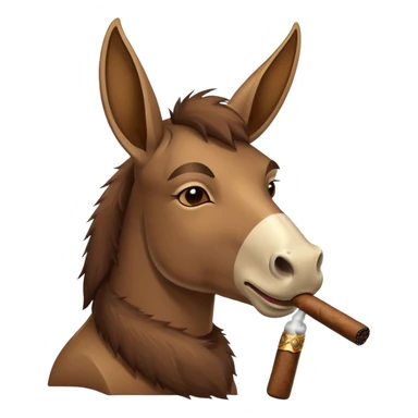 Mule with smoking cigars sticker