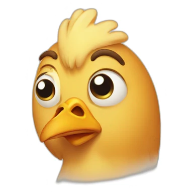 A sad chicken sticker