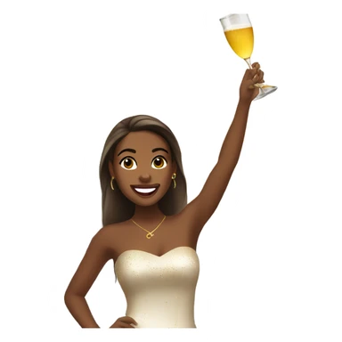 Brown skin girl Bachelorette party in Paris sticker