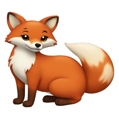 Pregnant fox side view huge belly  sticker
