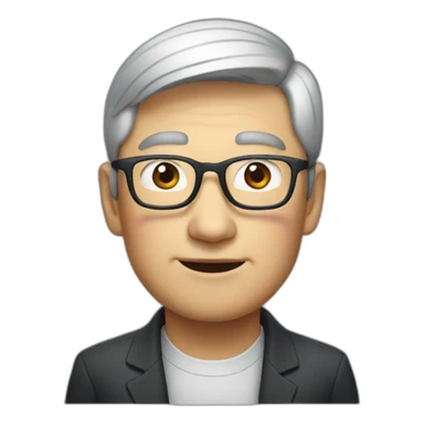 korean tim cook sticker