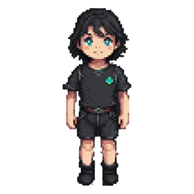 full body child human character sticker