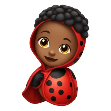 baby in a ladybug costume sticker
