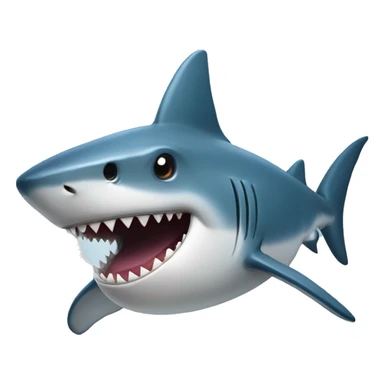 Shark with a top ha sticker