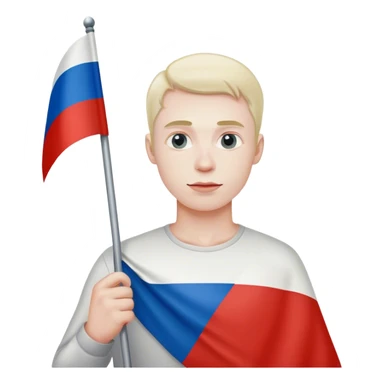 Putin and Russian flag  sticker
