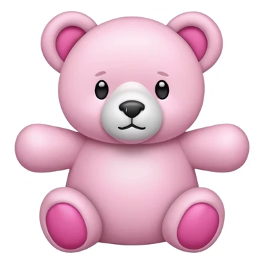 Oso blanco con lacito rosa sticker