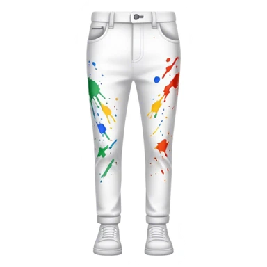 (white paint splatter) on pant lap sticker