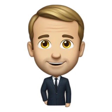 Emmanuel Macron à côté de Squeezie sticker