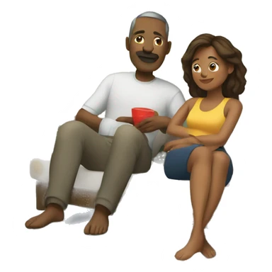 parents relaxing sticker