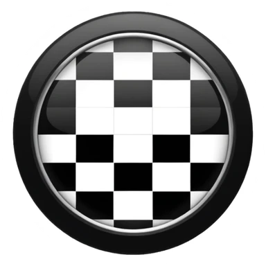 A circle with a Black and white tick in it sticker