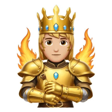 Forge Prince – brass gauntlet + molten belt, Golden Princes. sticker