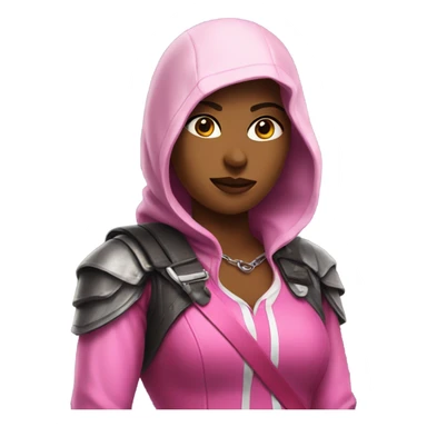 Female assassins wearing pink outfit sticker