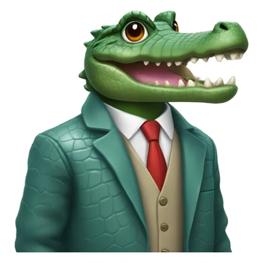 un crocodile rose du futur sticker
