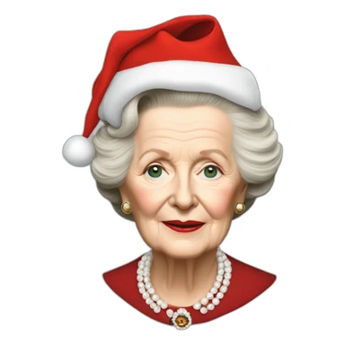 margaret thatcher santa sticker