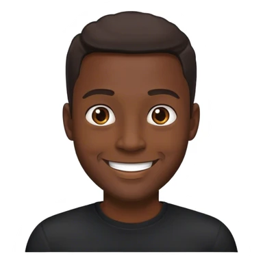dark-skinned male in black shirt sticker