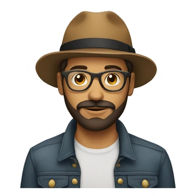Hipster guy latin  sticker