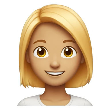 smiling girl with blonde red hair sticker