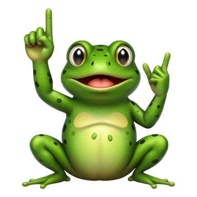 A frog giving the middle finger sticker