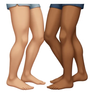 two full-length people with their feet getting to know each other sticker