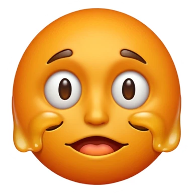 Face melt emoji sticker