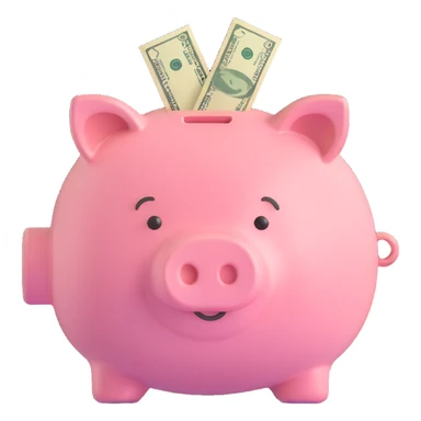 money in a piggy bank sticker