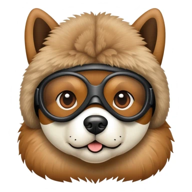 dog wearing a ski mask sticker