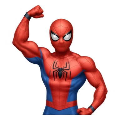 Spider-Man flexing his muscles sticker