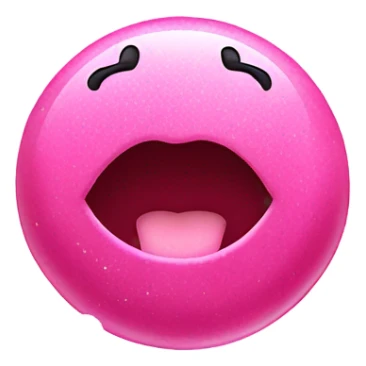 Pink bubblegum with glitter  sticker