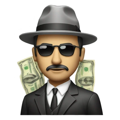 Italian mafia with cash sticker