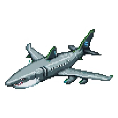 shark-airplane hybrid sticker