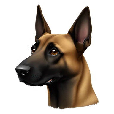 dark belgian malinois sticker