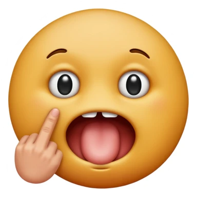 Butt hole of emoji with finger sticker