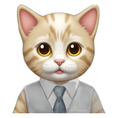 little kitten who is a lawyer sticker