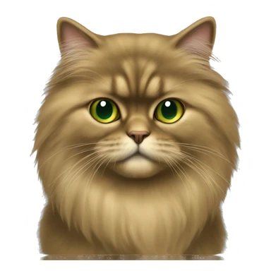 Female dark Gold fur Persian with dark green eyes sticker