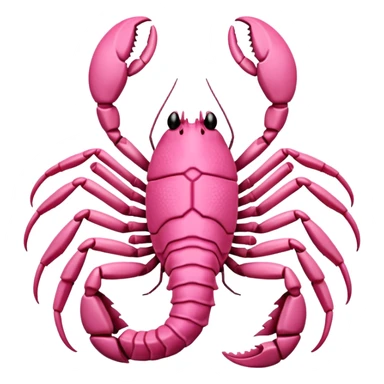 Pastel pink scorpion sticker