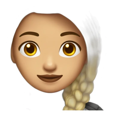 Chica gamer con cabello negro ojos oscuros y piel clara  sticker