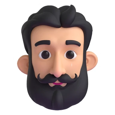 hairy man with a crooked nose sticker