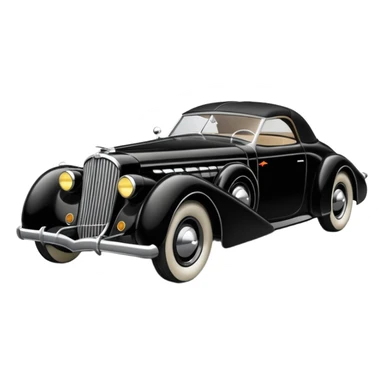 Batman the animated series Batmobile based on 1936 cord 812 sticker