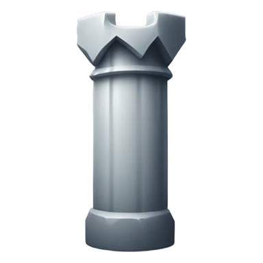 A pillar with teeth  around the top and bottom sticker